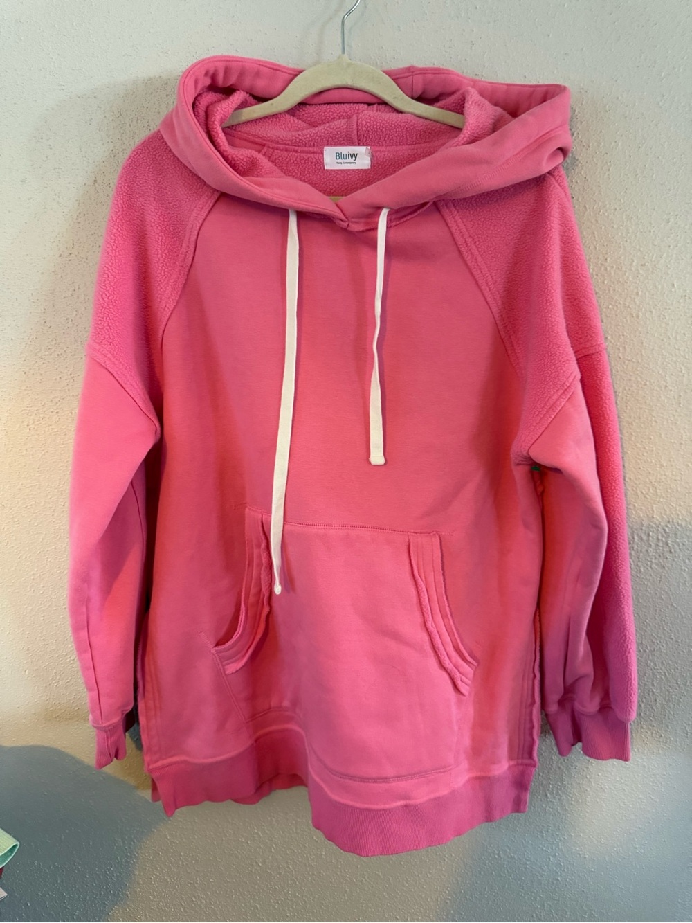 Bluivy Coral Pink Oversized Pullover Hoodie